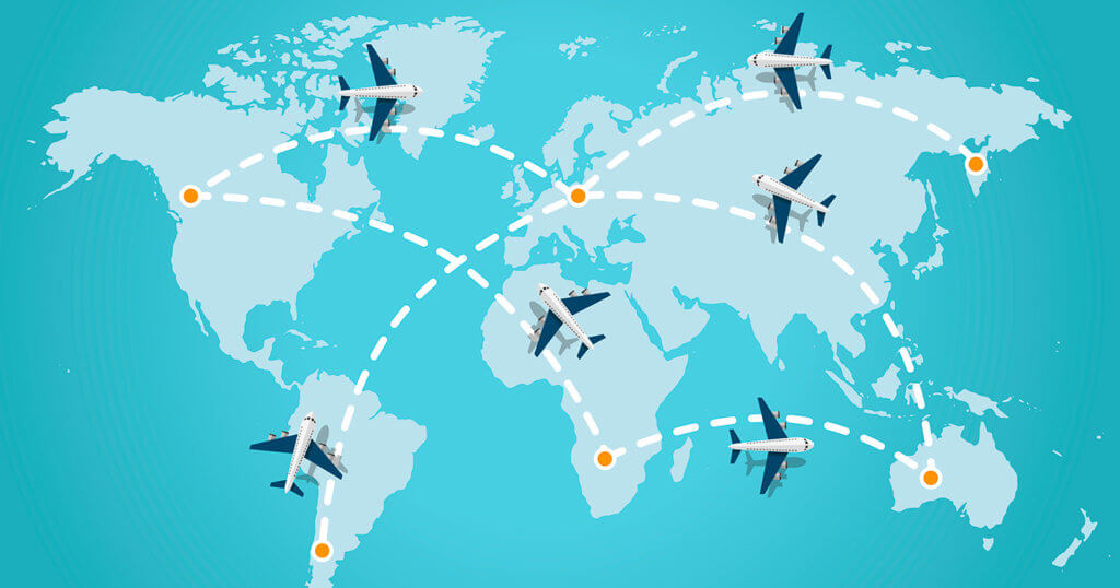 The most popular flight destinations