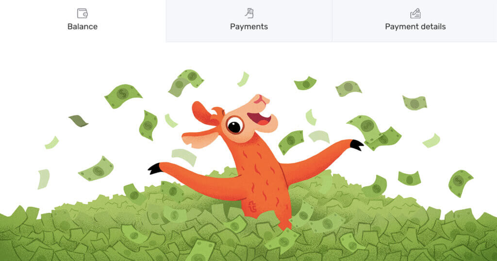 Finances section in your Travelpayouts personal account