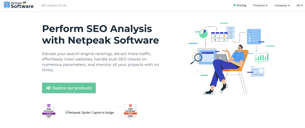 Netpeak Spider homepage