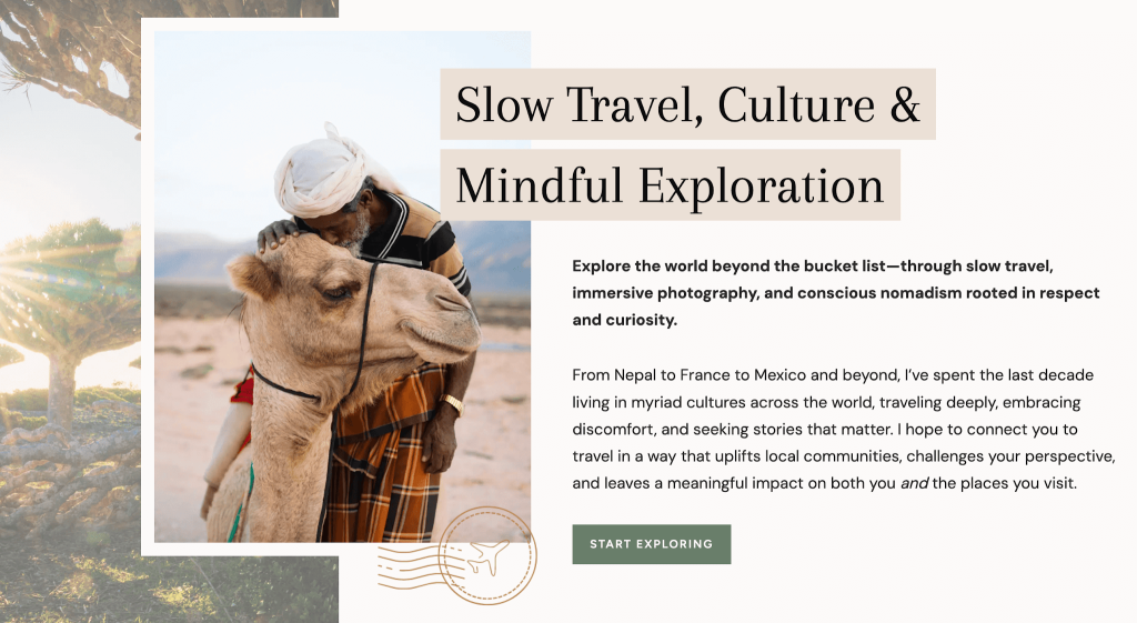 Bucketlist Bri blog homepage with the banner text “Slow Travel, Culture & Mindful Exploration”