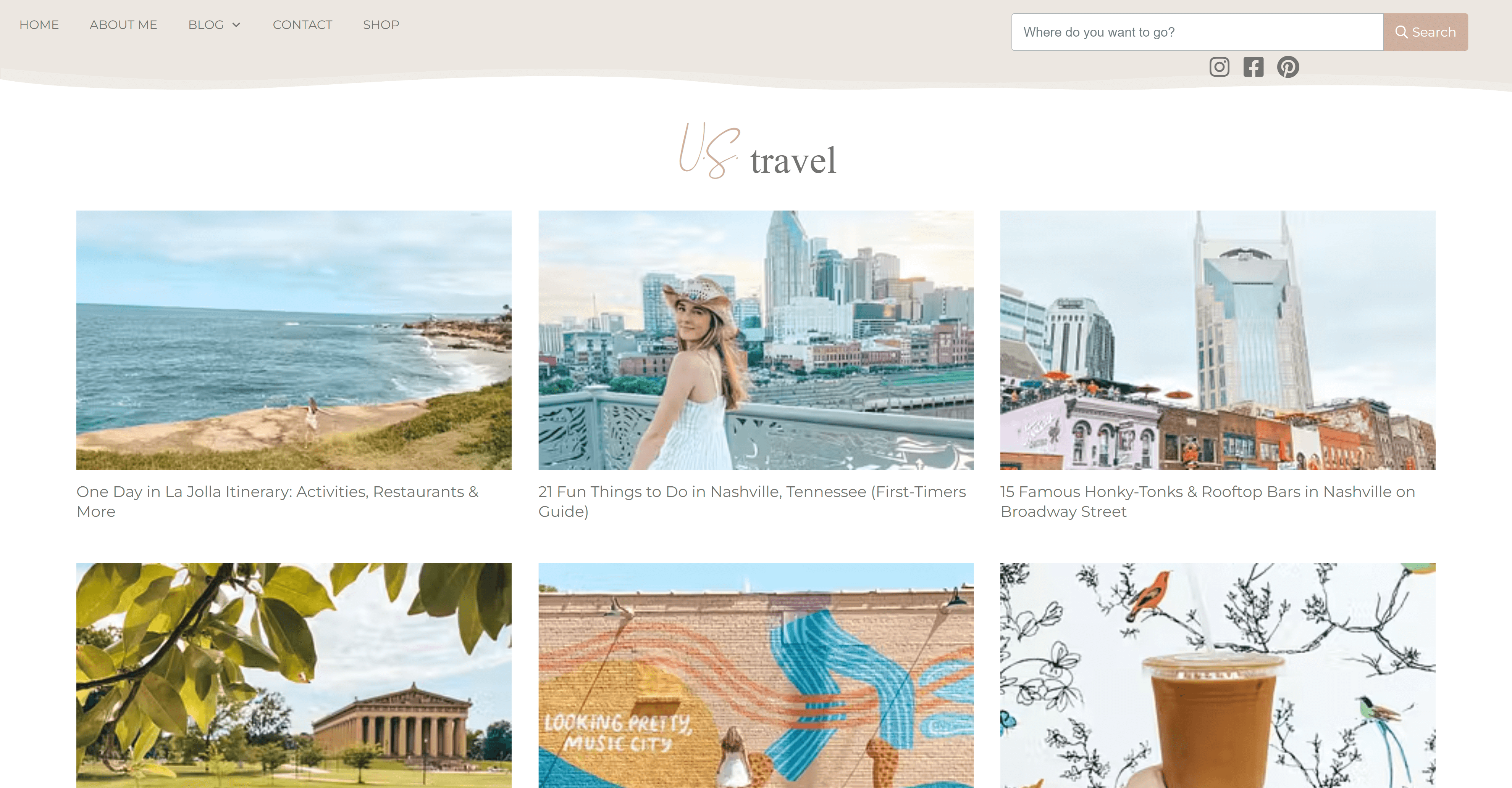 a screenshot of the travelbybrit.com blog 