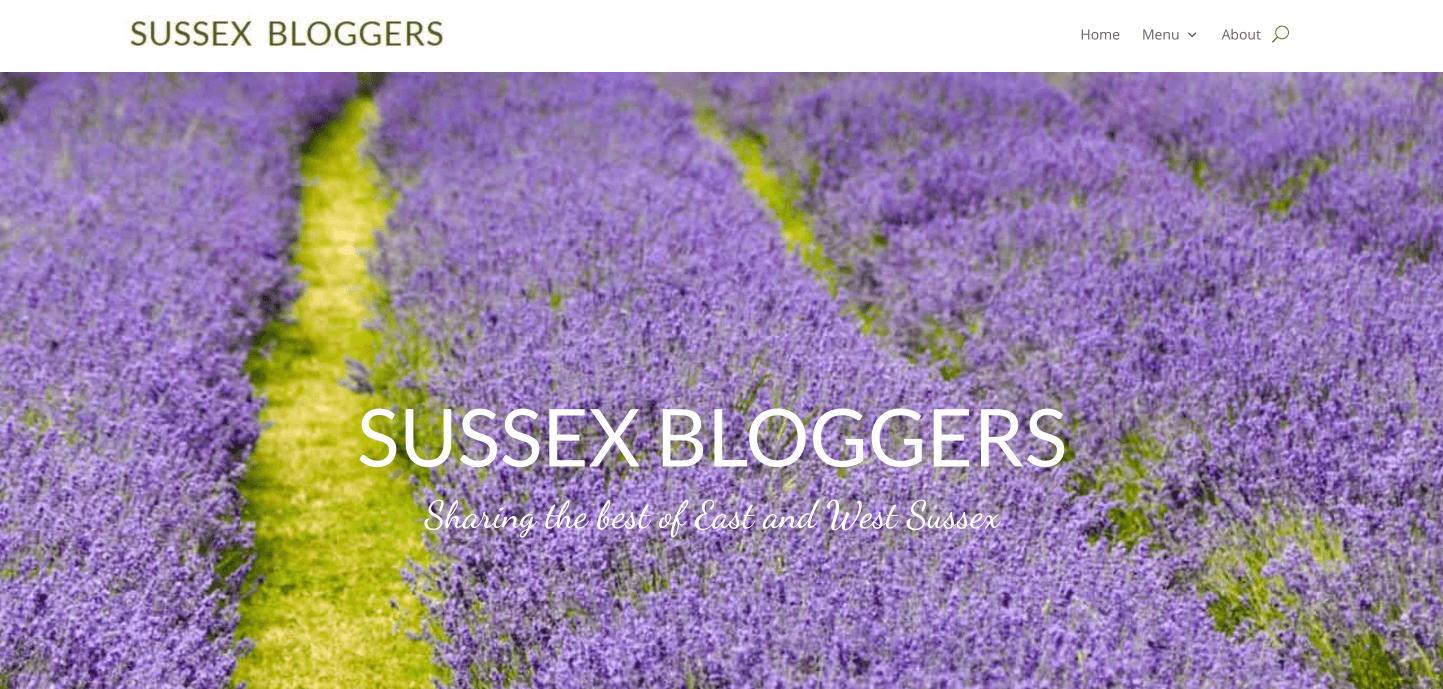 Screenshot showing the homepage of sussexbloggers.com