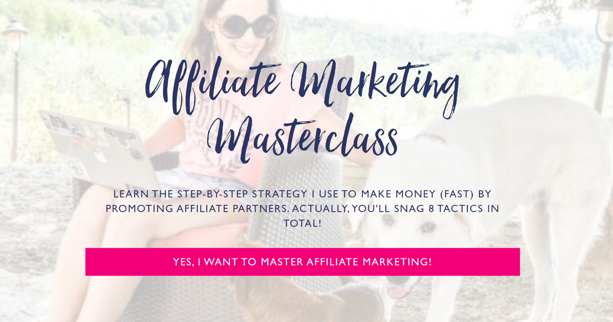 a screenshot featuring Affiliate Marketing Masterclass homepage