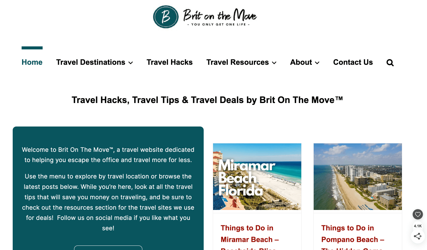 Britonthemove.com homepage Britonthemove.com homepage