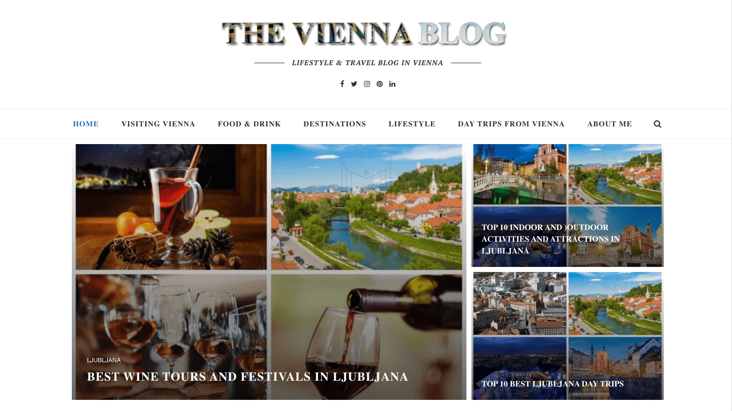 Theviennablog.com homepage Theviennablog.com homepage