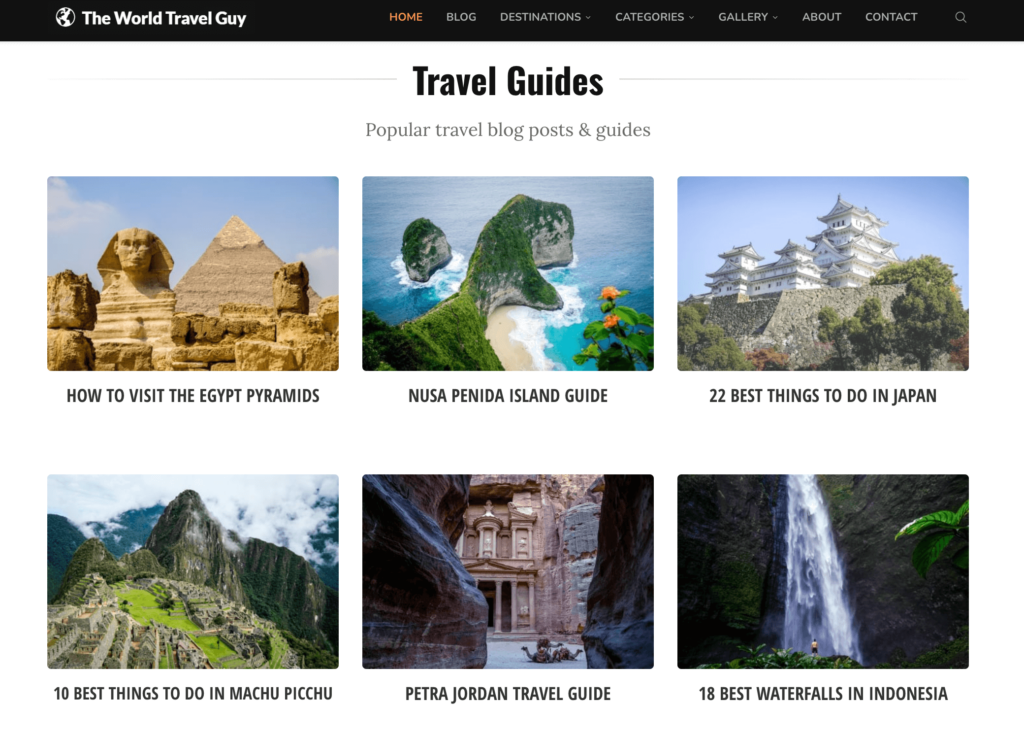 travel blogger website