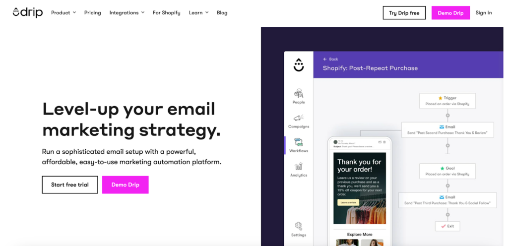Drip — Email Marketing Service for E-Commerce Businesses