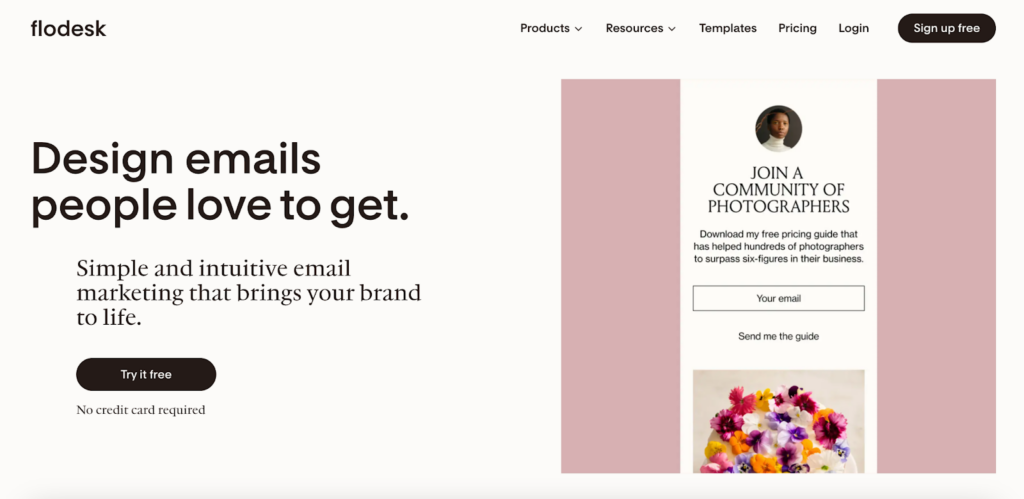 Flodesk — Service for Simple and Intuitive Email Marketing