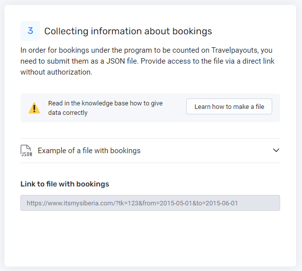 collect information about bookings